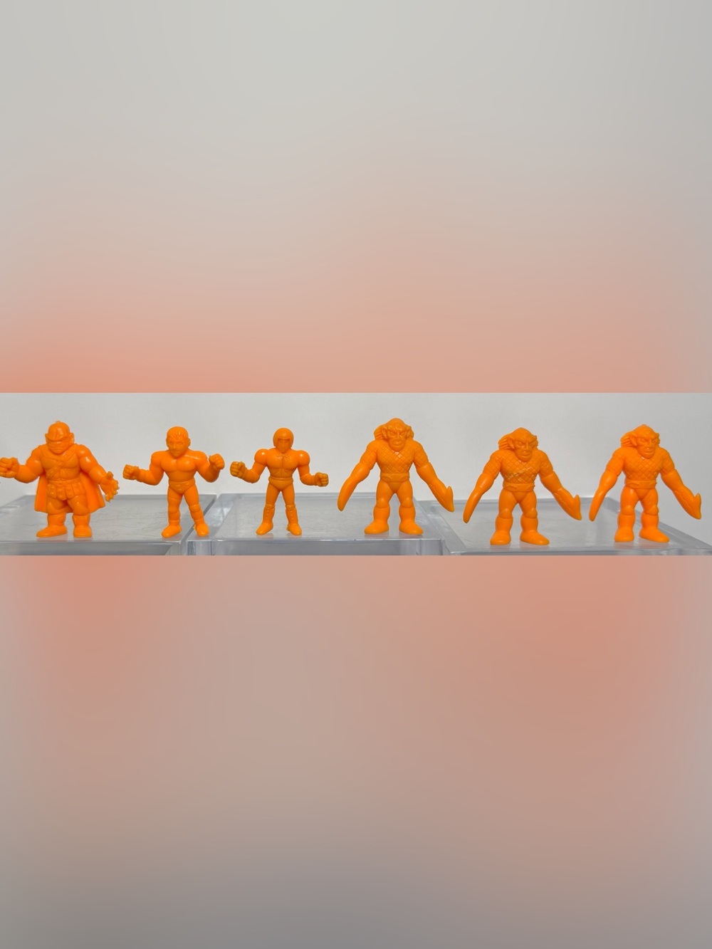 Vintage 1985 Mattel M.U.S.C.L.E. Men Orange Figures